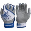2022 Spiderz PRO Model Batting Gloves: White/Royal Blue -Baseball Shop 2022SpiderzPRO White RoyalBlue