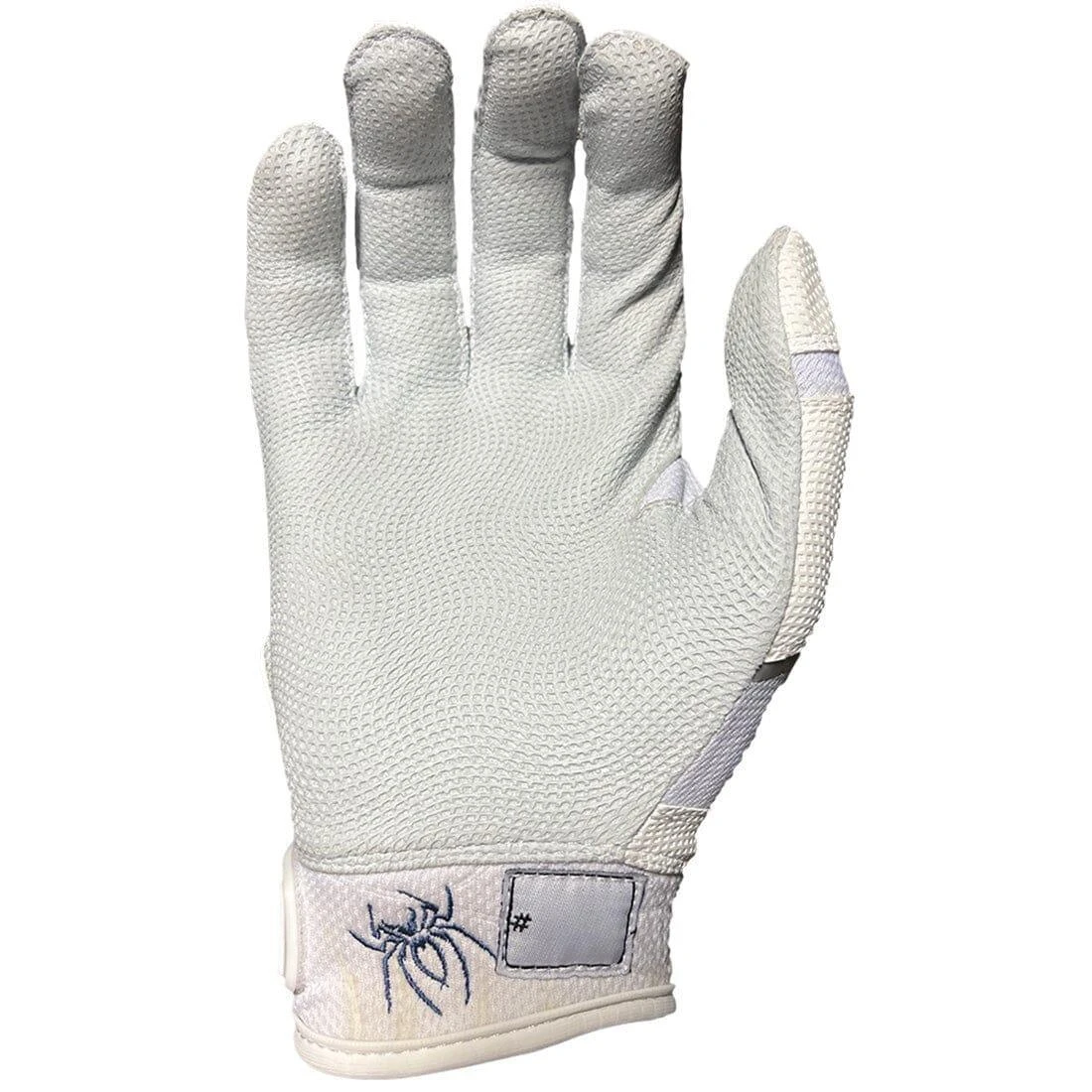 2023 Spiderz Pro Model Batting Gloves: White/Black/Silver 5 2023 Spiderz Pro Model Batting Gloves: White/Black/Silver - Image 3