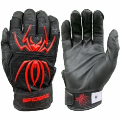 2022 Spiderz ENDITE Batting Gloves: Black And Red