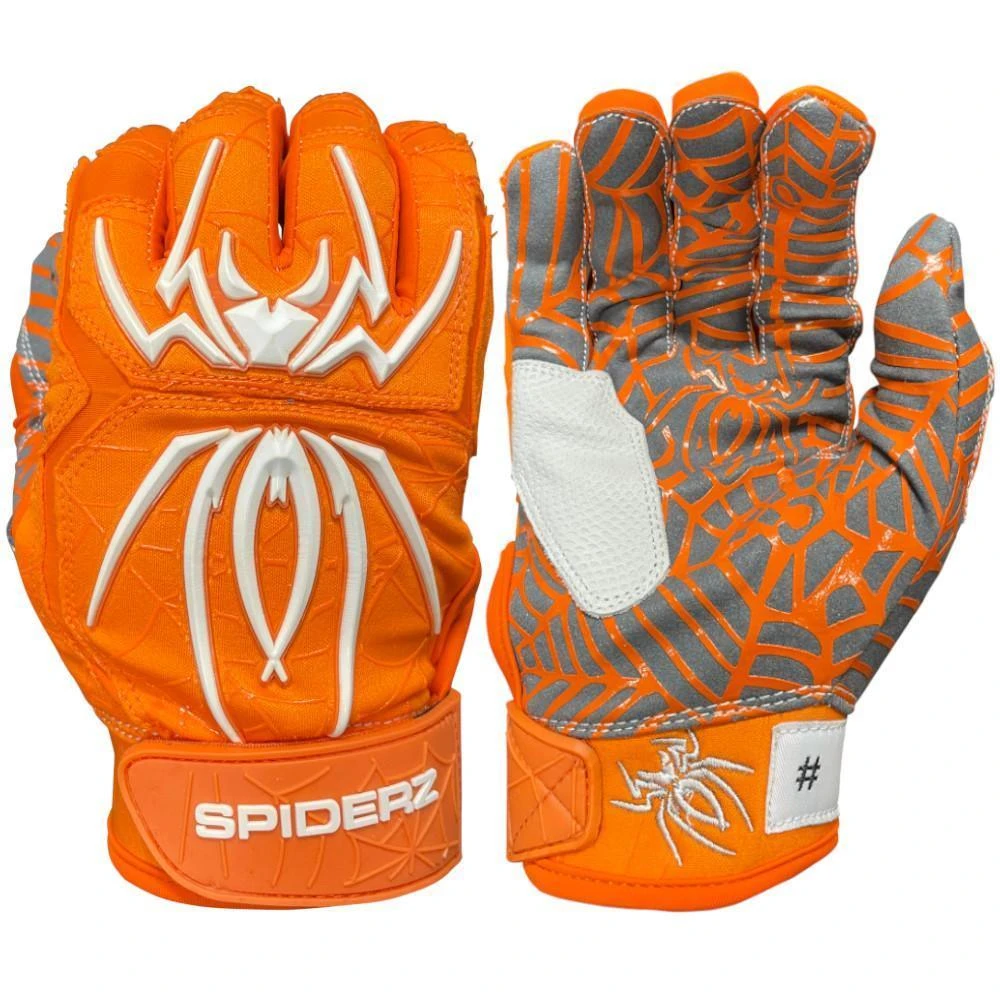 2023 Spiderz HYBRID Batting Gloves: Orange/White 3 2023 Spiderz HYBRID Batting Gloves: Orange/White