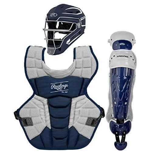 Rawlings Youth Navy/White VELO 2.0 Catcher's Gear Box Set: CSV2Y-N/W 3 Rawlings Youth Navy/White VELO 2.0 Catcher's Gear Box Set: CSV2Y-N/W
