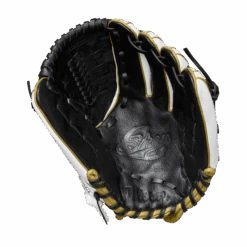 Wilson A500 SIREN 11.5" Youth Fastpitch Softball Glove: WTA05LF20115 7 Wilson A500 SIREN 11.5" Youth Fastpitch Softball Glove: WTA05LF20115 -Baseball Shop A05LF2011 1 Siren 115 Black White MetallicGold Palm