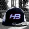 Headbanger Sports I8501 Cap America Flexfit Performance Trucker Mesh Back Hat: Black / White / RWB