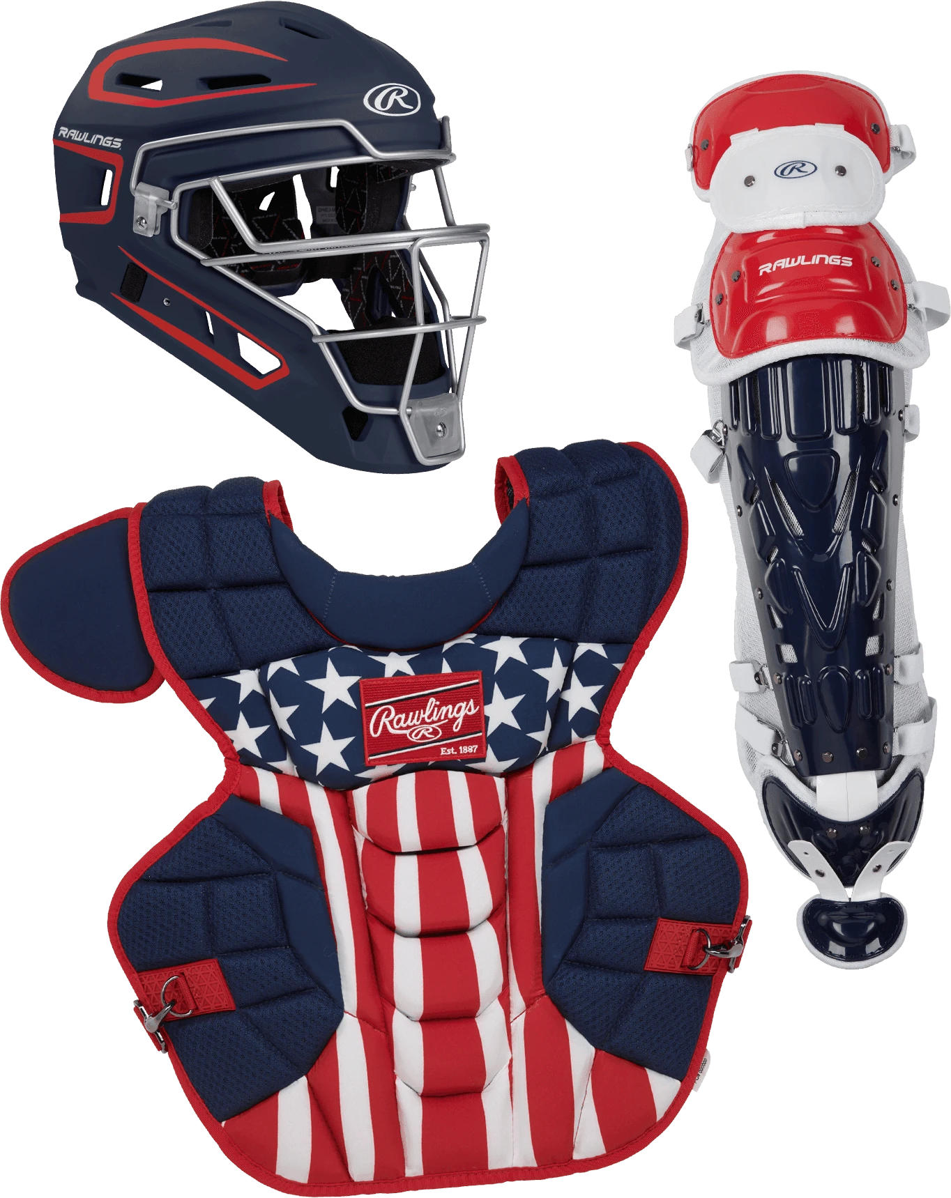 Rawlings ADULT USA VELO 2.0 Catcher's Gear Box Set: CSV2A-NSW 3 Rawlings ADULT USA VELO 2.0 Catcher's Gear Box Set: CSV2A-NSW