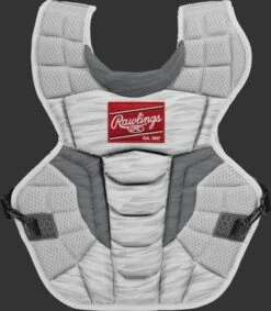Rawlings Youth White/Silver VELO 2.0 Catcher's Gear Box Set: CSV2Y-W/SIL -Baseball Shop CSV2A W SIL ChestProtector