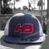 Headbanger Sports I8501 Cap America Flexfit Performance Trucker Mesh Back Hat: Graphite / White / RWB -Baseball Shop Graphite RWB