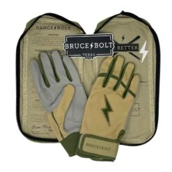 Bruce Bolt Premium Pro Military Series Short Cuff Batting Gloves: Beige -Baseball Shop IMG 0887
