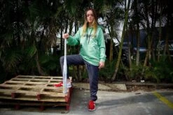 Headbanger Sports Performance Fleece Line Hoodie W/ Kangaroo Pocket: Seafoam Green -Baseball Shop KaymeGreyJoggers2