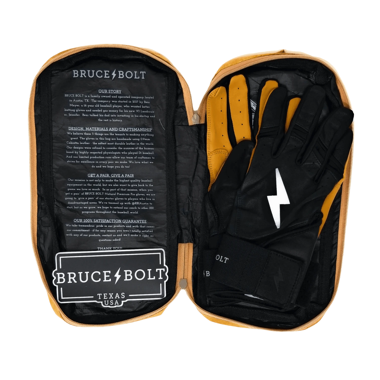 Bruce Bolt PREMIUM PRO Long Cuff Batting Gloves: Black 7 Bruce Bolt PREMIUM PRO Long Cuff Batting Gloves: Black - Image 5