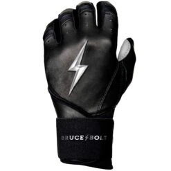 Bruce Bolt PREMIUM PRO Chrome Series Long Cuff Batting Gloves: Black 13 Bruce Bolt PREMIUM PRO Chrome Series Long Cuff Batting Gloves: Black -Baseball Shop LC CHRB LEFT