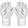 Bruce Bolt PREMIUM PRO Chrome Series Long Cuff Batting Gloves: White -Baseball Shop LC CHRW HERO