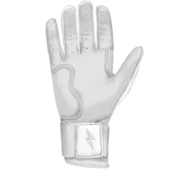 Bruce Bolt PREMIUM PRO Chrome Series Long Cuff Batting Gloves: White 14 Bruce Bolt PREMIUM PRO Chrome Series Long Cuff Batting Gloves: White -Baseball Shop LC CHRW PALM
