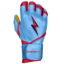 Bruce Bolt PREMIUM PRO BADER Series Long Cuff Batting Gloves: Baby Blue 12 Bruce Bolt PREMIUM PRO BADER Series Long Cuff Batting Gloves: Baby Blue -Baseball Shop LC HBB RIGHT