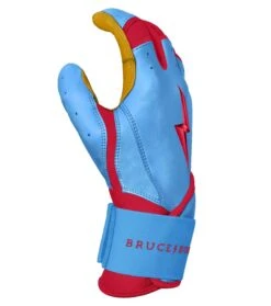 Bruce Bolt PREMIUM PRO BADER Series Long Cuff Batting Gloves: Baby Blue 13 Bruce Bolt PREMIUM PRO BADER Series Long Cuff Batting Gloves: Baby Blue -Baseball Shop LC HBB SIDE