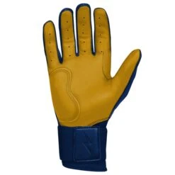 Bruce Bolt PREMIUM PRO Long Cuff Batting Gloves: Navy -Baseball Shop LC NVYG PALM