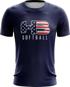 Headbanger Sports Exclusive " HB Sports Softball" Short Sleeve Jersey -Baseball Shop NavySoftball