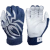 2022 Spiderz PRIZM Batting Gloves: Navy Blue/Silver -Baseball Shop PRIZM NavyBlueSilver