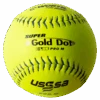 Worth 12" Super Gold Dot PRO M USSSA Slowpitch Softballs (Dozen): UM12CY -Baseball Shop ProMBallcopy