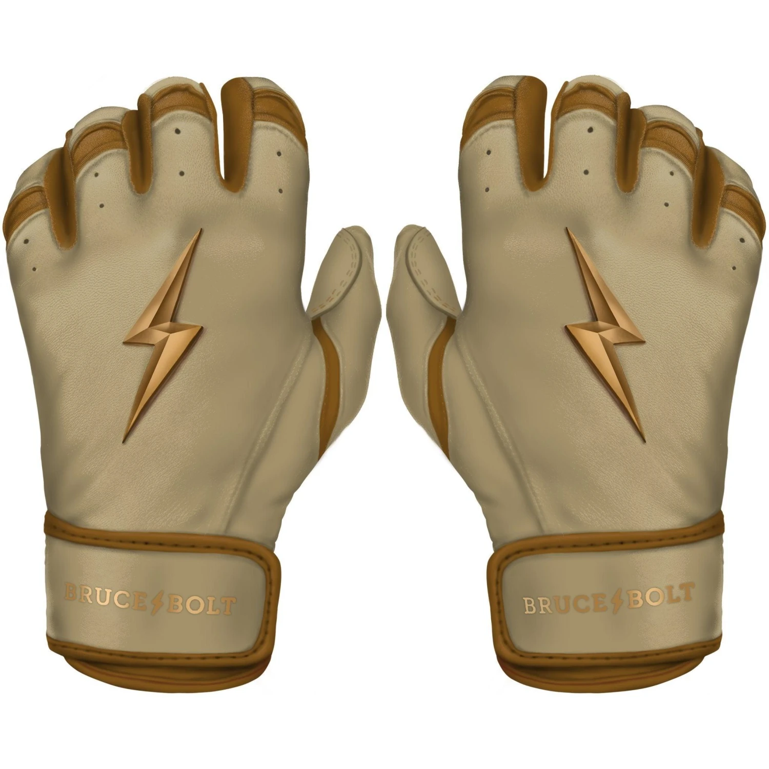 Bruce Bolt PREMIUM PRO Gold Series Batting Gloves: Short Cuff 3 Bruce Bolt PREMIUM PRO Gold Series Batting Gloves: Short Cuff