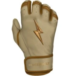 Bruce Bolt PREMIUM PRO Gold Series Batting Gloves: Short Cuff 16 Bruce Bolt PREMIUM PRO Gold Series Batting Gloves: Short Cuff -Baseball Shop SC GLD RIGHT
