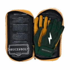 Bruce Bolt PREMIUM PRO Short Cuff Batting Gloves: GREEN 16 Bruce Bolt PREMIUM PRO Short Cuff Batting Gloves: GREEN -Baseball Shop SC GRNG BAG2