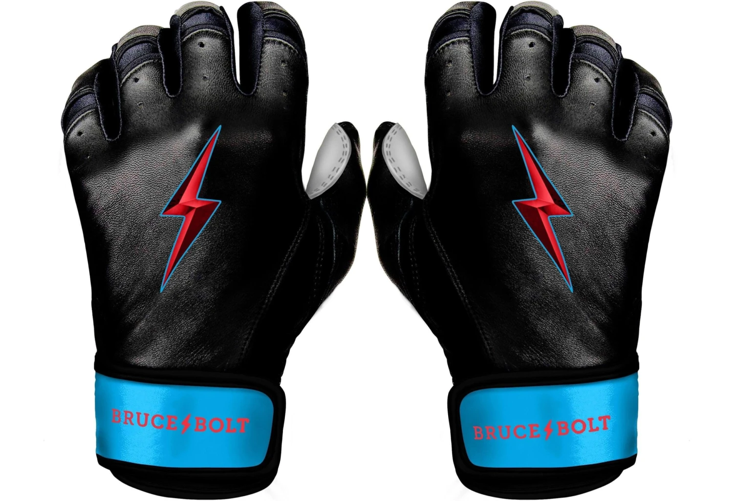 Bruce Bolt PREMIUM PRO BRINSON Series Short Cuff Batting Gloves: Black 3 Bruce Bolt PREMIUM PRO BRINSON Series Short Cuff Batting Gloves: Black