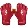 Bruce Bolt PREMIUM PRO Short Cuff Batting Gloves: Red -Baseball Shop SC REDG HERO