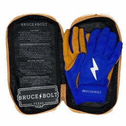 Bruce Bolt PREMIUM PRO Short Cuff Batting Gloves: Royal 17 Bruce Bolt PREMIUM PRO Short Cuff Batting Gloves: Royal -Baseball Shop SC ROYG BAG2