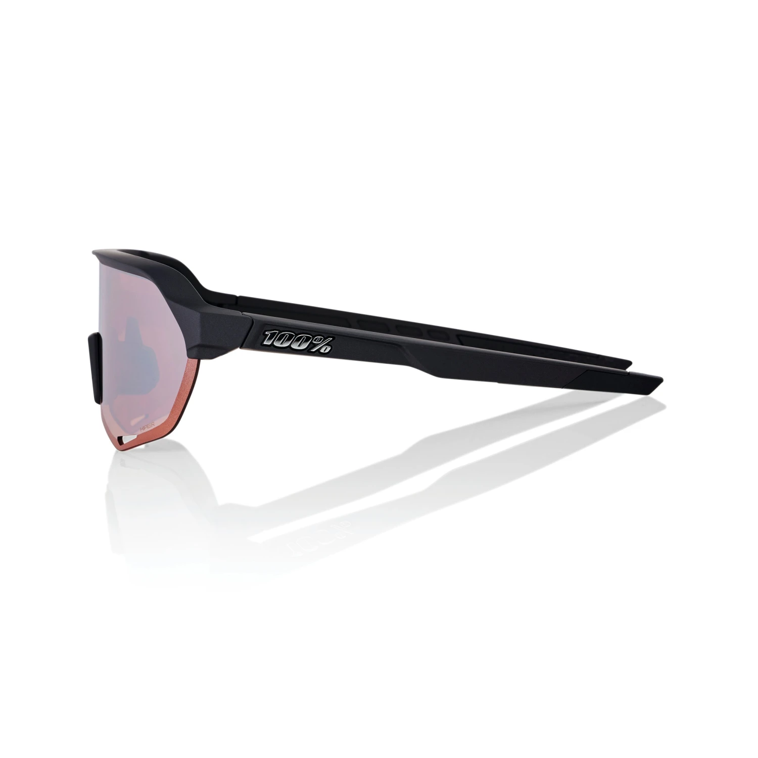 100% S2 Sunglasses Soft Tact Black - HiPER Crimson Silver Mirror Lens 5 100% S2 Sunglasses Soft Tact Black - HiPER Crimson Silver Mirror Lens - Image 3