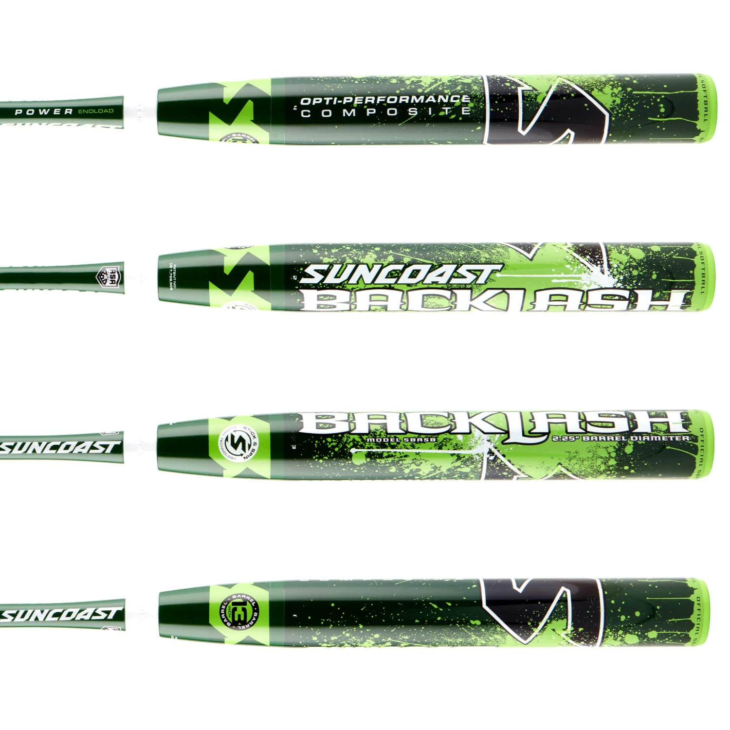 Suncoast Backlash ASA/USA 13" Endloaded Slowpitch Softball Bat 3 Suncoast Backlash ASA/USA 13" Endloaded Slowpitch Softball Bat