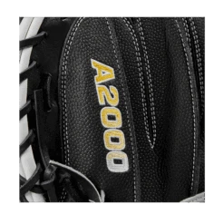 2023 Wilson A2000 M1DSS 33.5" Baseball Catcher's Mitt: WBW100995335 16 2023 Wilson A2000 M1DSS 33.5" Baseball Catcher's Mitt: WBW100995335 -Baseball Shop WBW100995 5 A2000 C M1DSC 335 BlackSS BlackDimple White WilsonGold