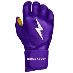 Bruce Bolt PREMIUM PRO Long Cuff Batting Gloves: Purple -Baseball Shop premium pro long cuff batting gloves purple brucebolt 291804