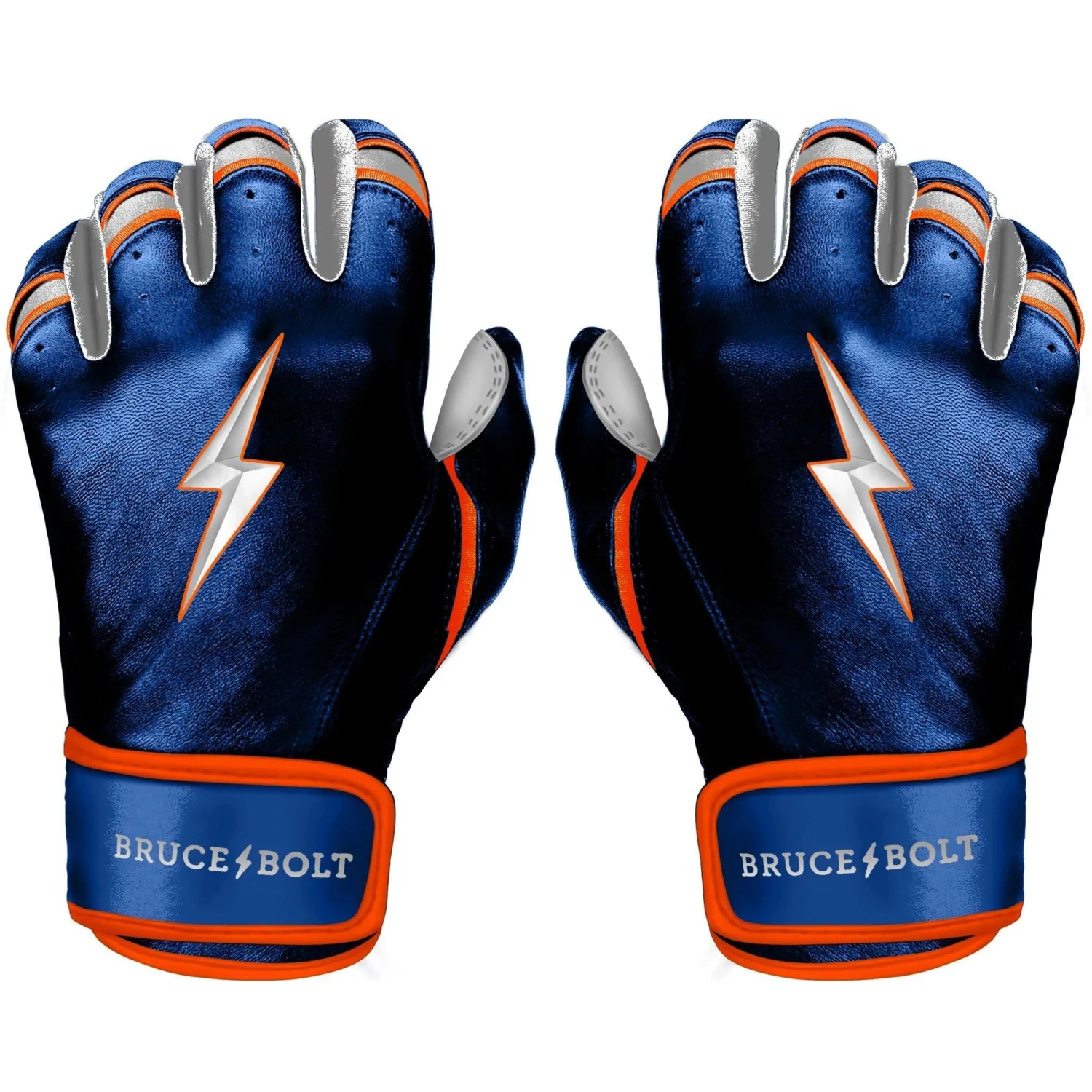 Bruce Bolt PREMIUM PRO NIMMO Short Cuff Batting Gloves: Blue 3 Bruce Bolt PREMIUM PRO NIMMO Short Cuff Batting Gloves: Blue