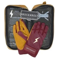 Bruce Bolt PREMIUM PRO Short Cuff Batting Gloves: Maroon -Baseball Shop premium pro short cuff batting gloves maroon brucebolt 770928