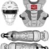 Rawlings Youth White/Silver VELO 2.0 Catcher's Gear Box Set: CSV2Y-W/SIL 1 Rawlings Youth White/Silver VELO 2.0 Catcher's Gear Box Set: CSV2Y-W/SIL -Baseball Shop rawlings velo 2 0 baseball catchers sets White SIlver